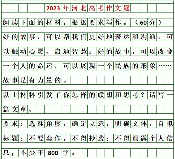 河北2025高考作文题出来啦！你会怎么写？