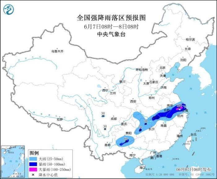 江南北部江淮等地有强降雨 华北南部黄淮等地仍有高温天气 江南北部江淮等地有强降雨 华北南部黄淮等地仍有高温天气