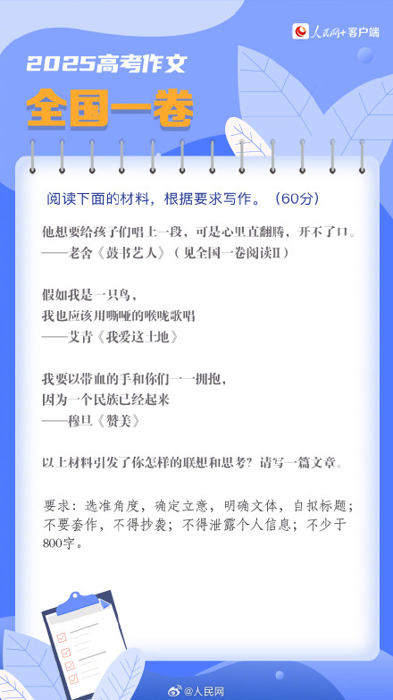 转存合集！2025各地高考作文出炉