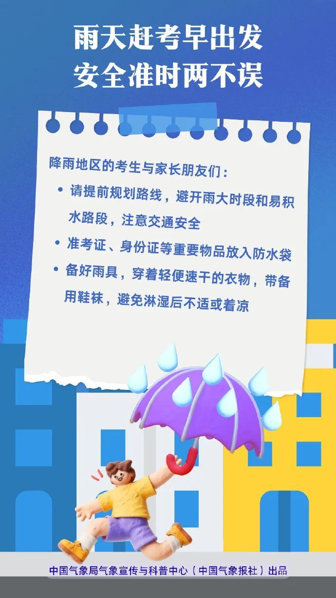 高考第二天！江苏部分地区：雷雨！阵雨！暴雨！
