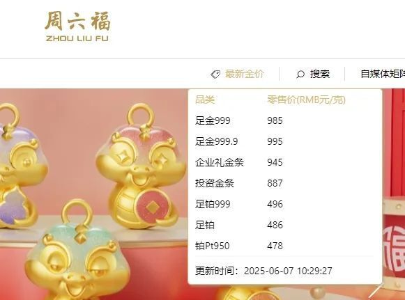 金价大跌！国内品牌金饰跌破1000元大关
