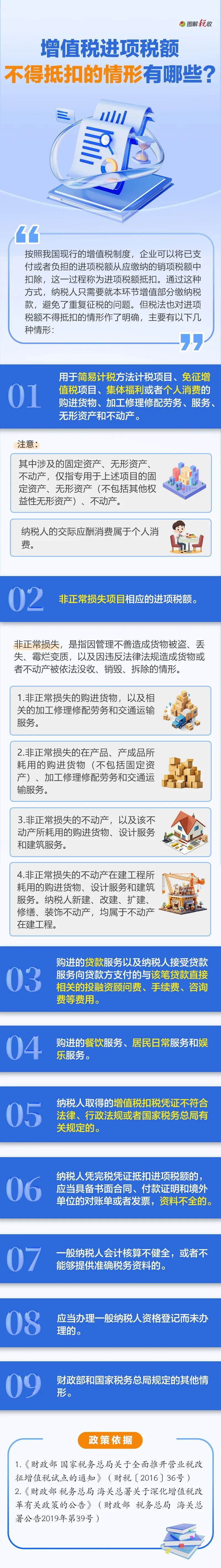 提醒注意！这些情形的增值税进项税额不得抵扣