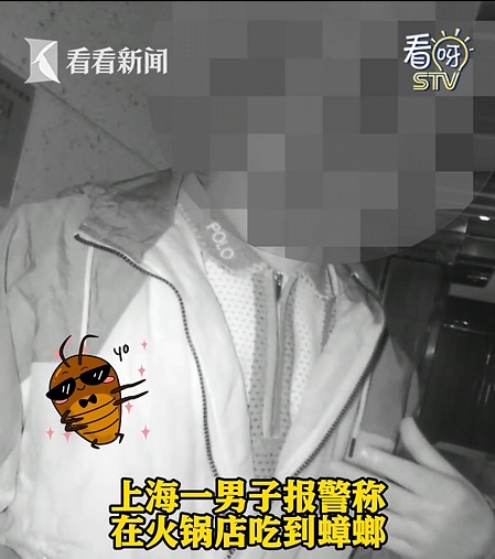 上海一男子四处抓蟑螂只为吃霸王餐