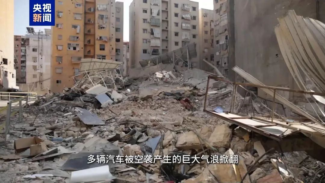 以军大规模空袭黎首都 三栋建筑瞬间坍塌