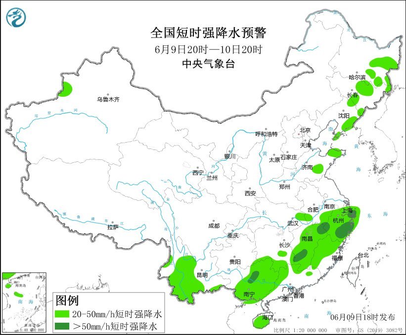 强对流天气黄色预警：辽宁山东等地部分地区将有10级以上雷暴大风