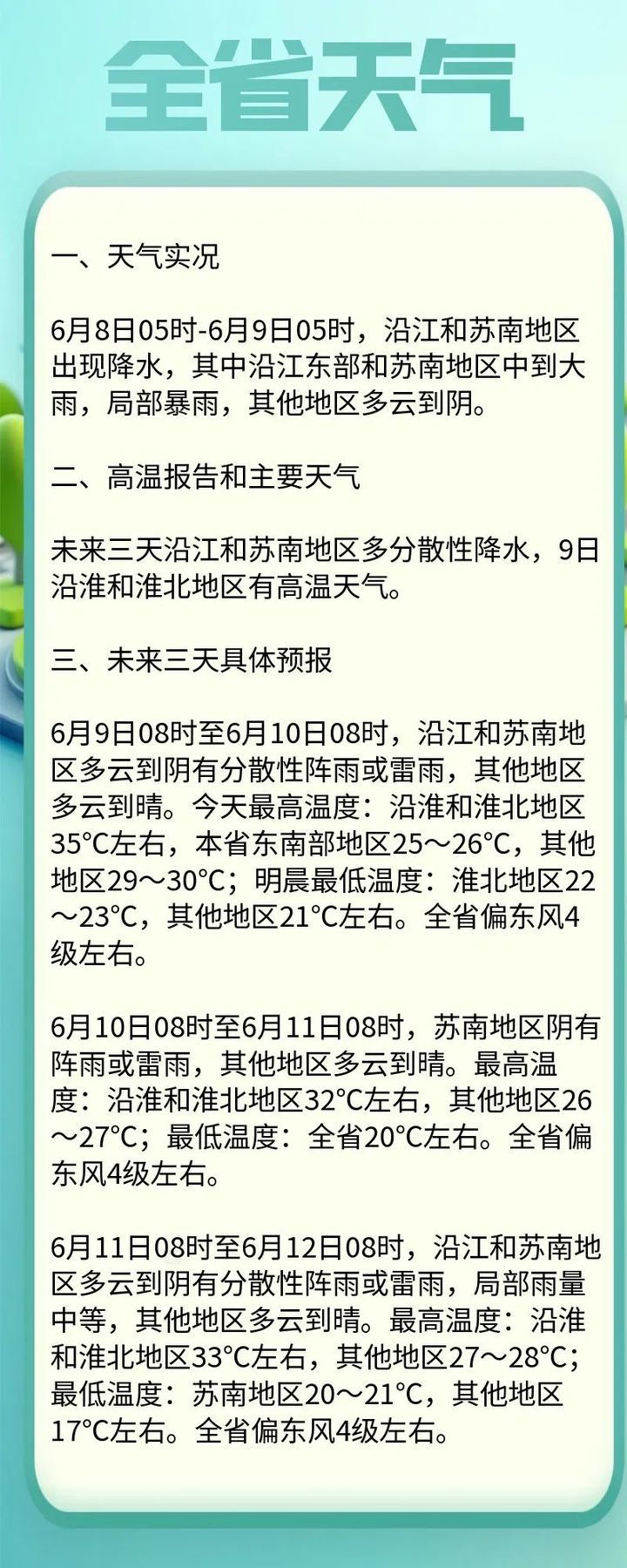 江苏本周连下7天雨!下周入梅…… 江苏本周连下7天雨!下周入梅……