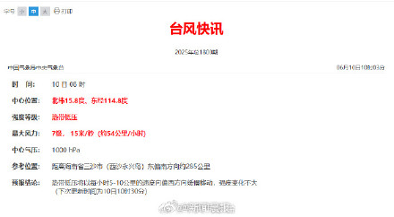 南海热带低压生成,24小时内将发展为今年第1号台风 南海热带低压生成,24小时内将发展为今年第1号台风