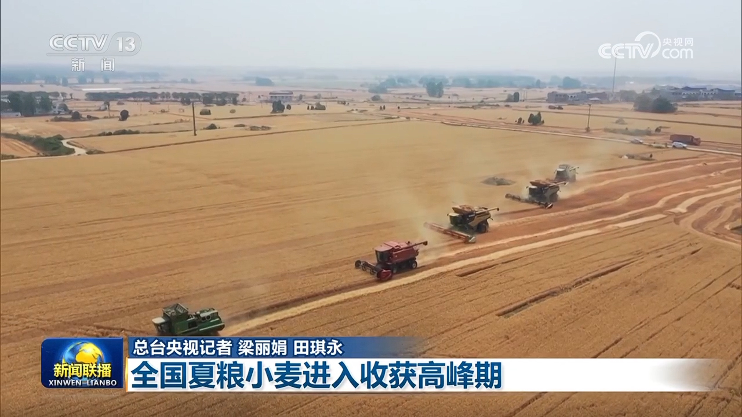 全国夏粮小麦进入收获高峰期 全国夏粮小麦进入收获高峰期