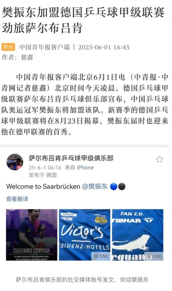 一日四战四胜！樊振东说：作为运动员还是专注比赛
