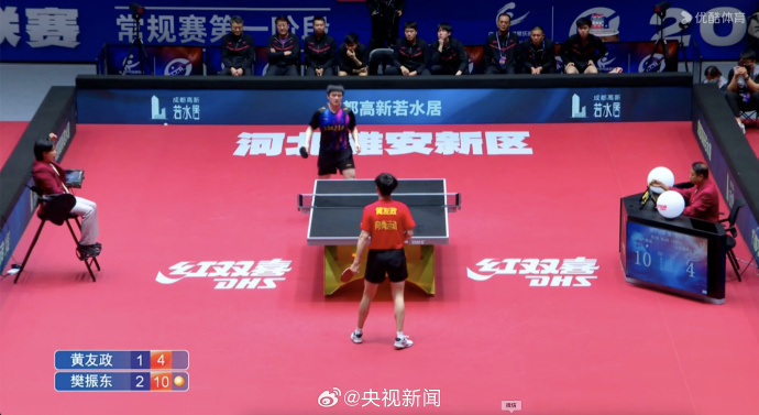 祝贺!樊振东取得乒超七连胜 祝贺!樊振东取得乒超七连胜