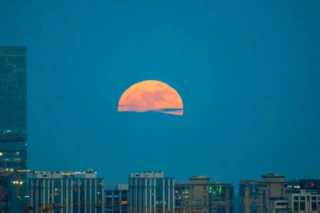 月亮“拍了拍”你说：今天，记得抬头看！