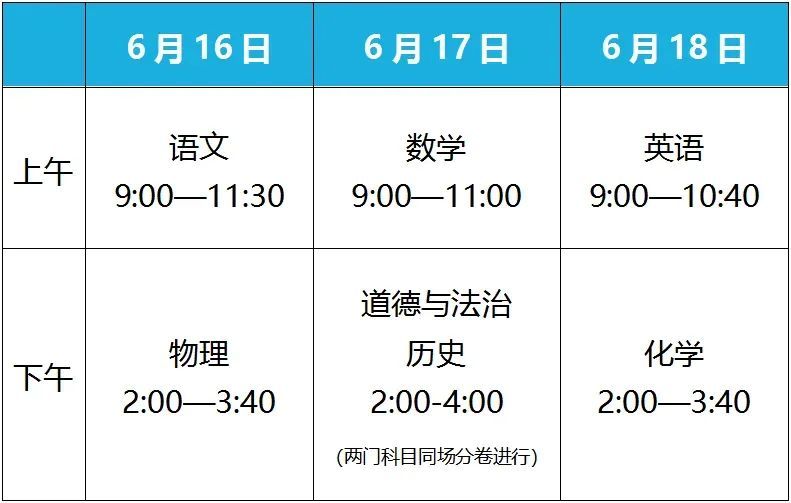 江苏各地“中考时间”汇总来了