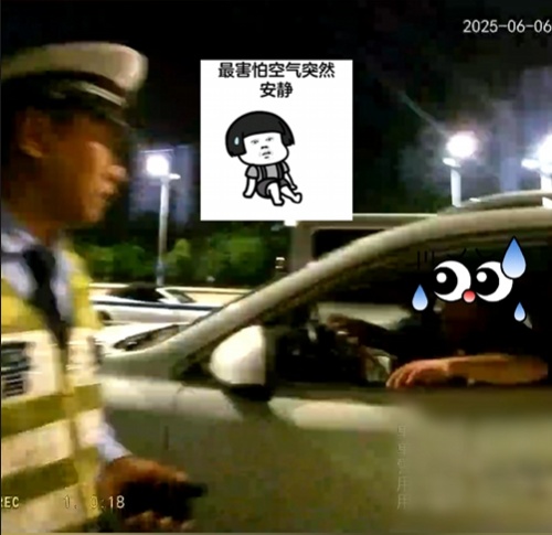 酒驾遇查翻窗逃？男子和民警对视的那一刻“尬”出表情包