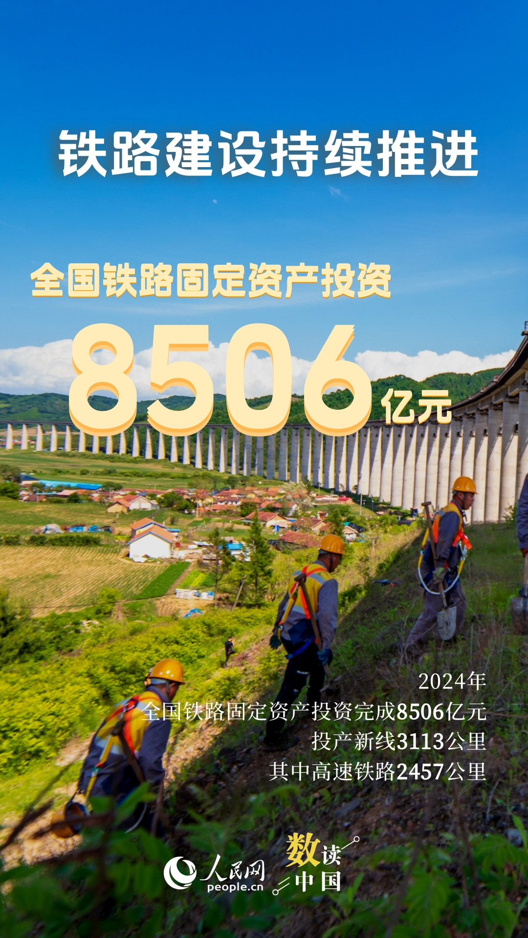 43亿人次、51亿吨！9组数据看中国铁路2024“成绩单”
