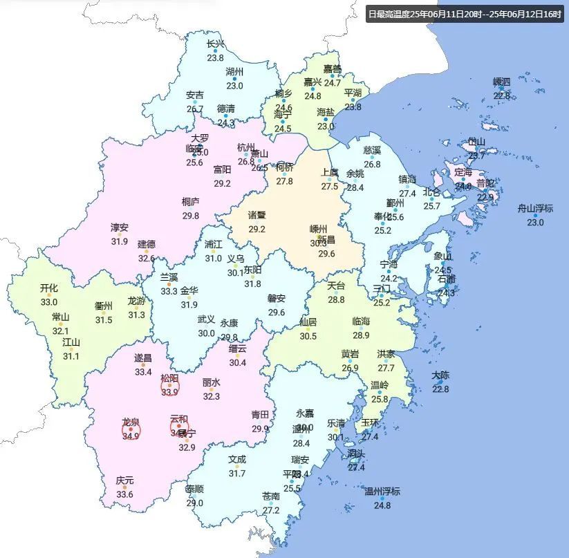 浙江气象发布：大雨暴雨！37℃！桑拿天来了