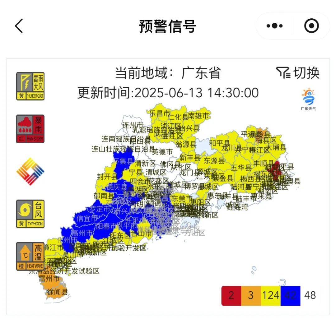台风“蝴蝶”描边海南北上！广东超百个台风预警生效！