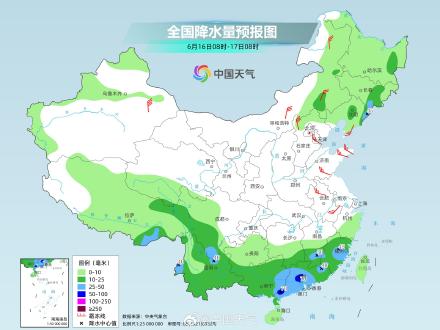 华南江南强降雨来袭 华北东北将有大范围降雨