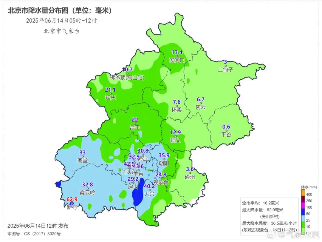 四预警生效中!北京城区雨量已达中到大雨,下午雨势加强,局地暴雨 四预警生效中!北京城区雨量已达中到大雨,下午雨势加强,局地暴雨