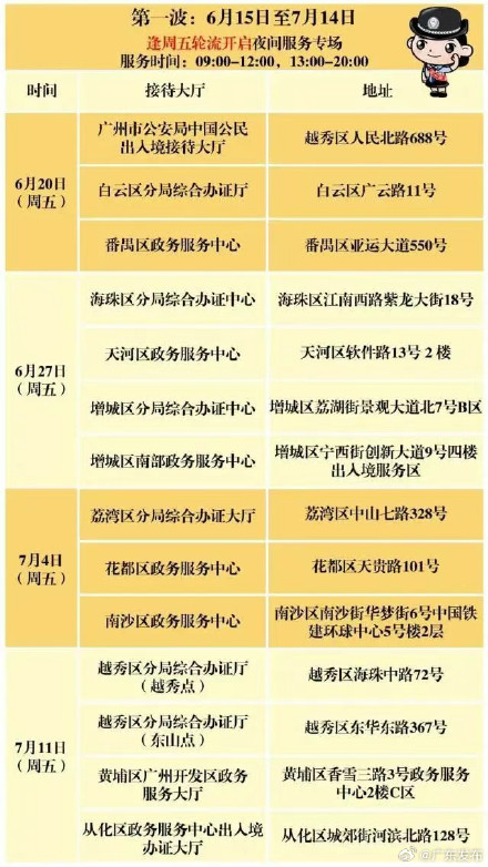 广州出入境夜间服务时间延长 广州出入境夜间服务时间延长