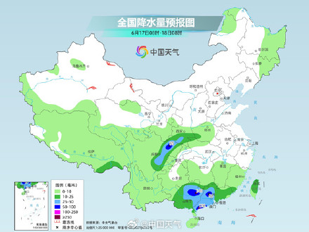 华南江南强降雨继续 北方降雨向东北转移
