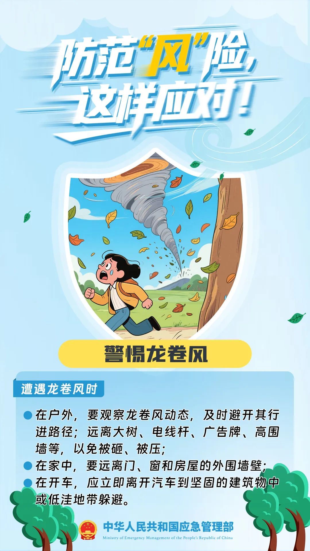 大风蓝色预警!这样应对“风”险→ 大风蓝色预警!这样应对“风”险→