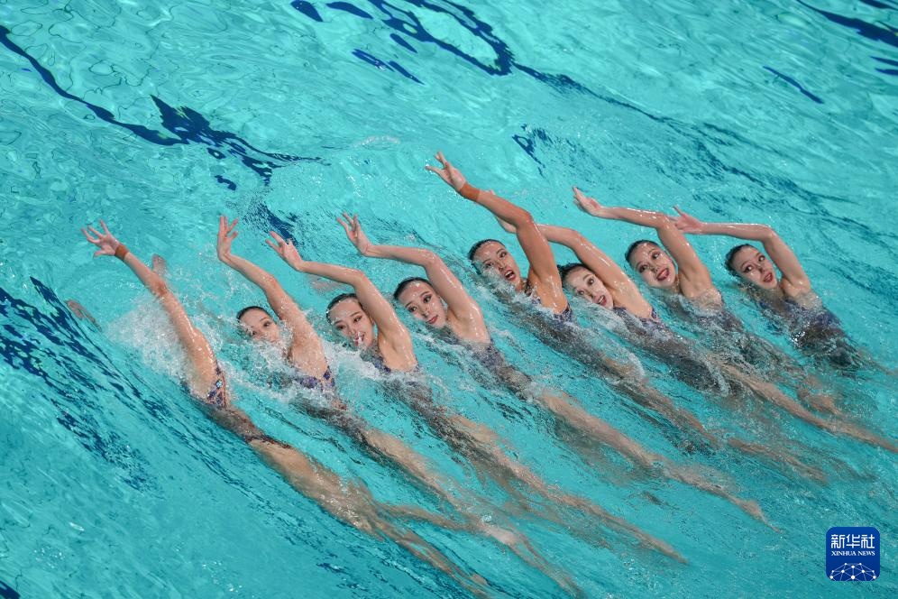 花样游泳世界杯总决赛:中国队夺得集体技巧自选冠军 花样游泳世界杯总决赛:中国队夺得集体技巧自选冠军