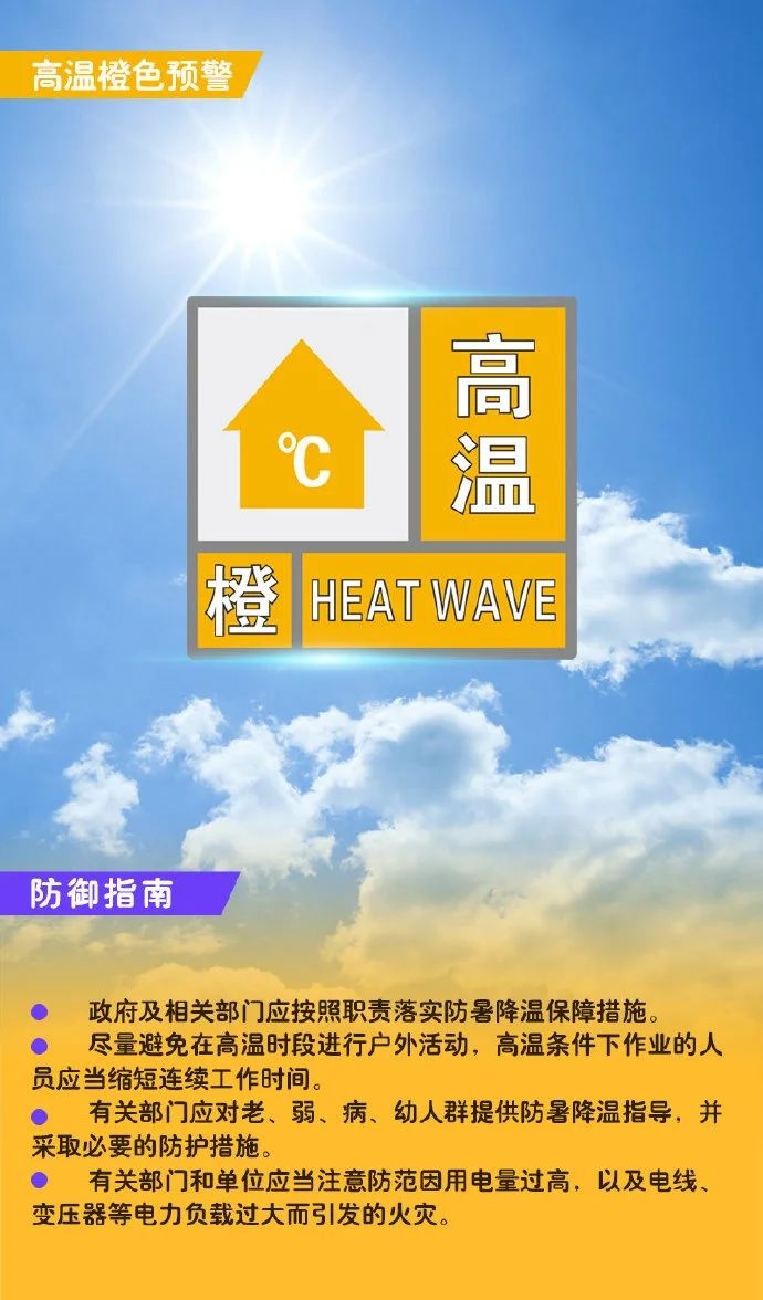 37℃以上!郑州发布高温橙色预警信号 37℃以上!郑州发布高温橙色预警信号