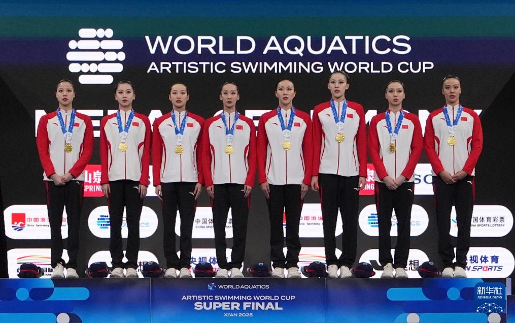 花样游泳世界杯总决赛:中国队夺得集体技巧自选冠军 花样游泳世界杯总决赛:中国队夺得集体技巧自选冠军