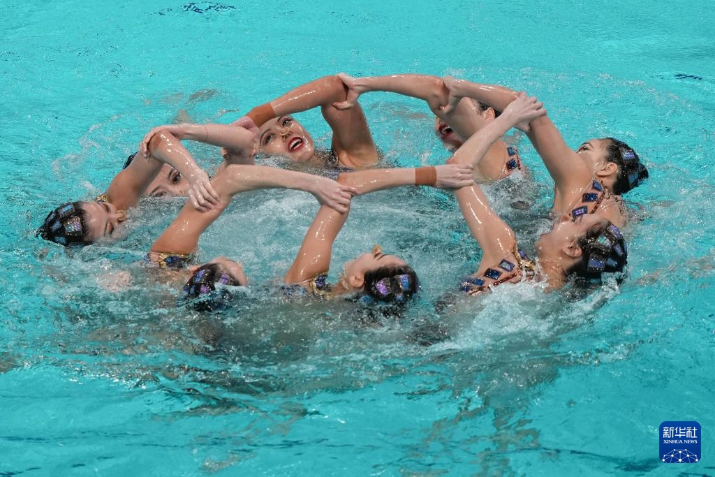 花样游泳世界杯总决赛:中国队夺得集体技巧自选冠军 花样游泳世界杯总决赛:中国队夺得集体技巧自选冠军