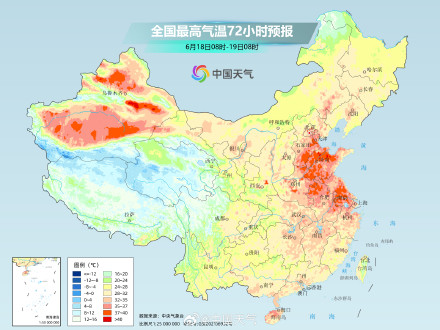 四川盆地到华北平原将现成片高温 局地可达40℃ 四川盆地到华北平原将现成片高温 局地可达40℃