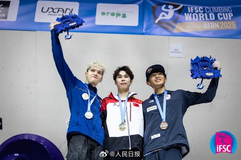 “00后”广州仔潘愚非，攀岩世界杯伯尔尼站夺冠！是中国选手首次获此殊荣