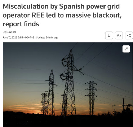 西班牙公布史上罕见停电调查结果 西班牙公布史上罕见停电调查结果