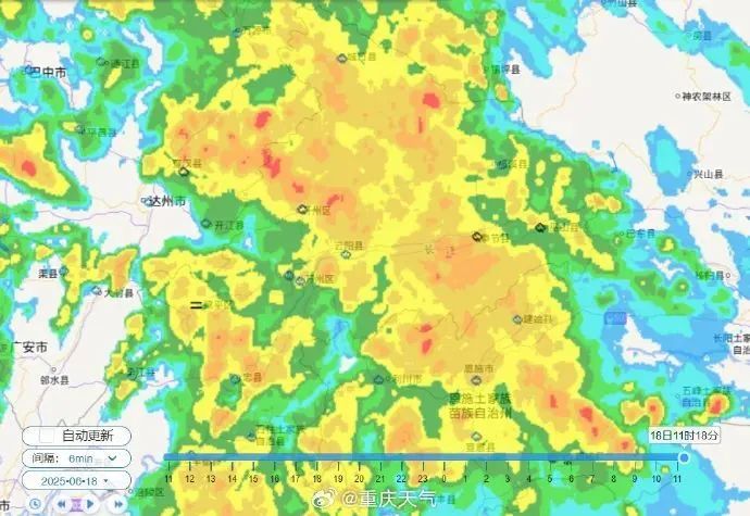 强降水来了!雨带正向重庆中心城区逼近,这些地方致灾风险高! 强降水来了!雨带正向重庆中心城区逼近,这些地方致灾风险高!