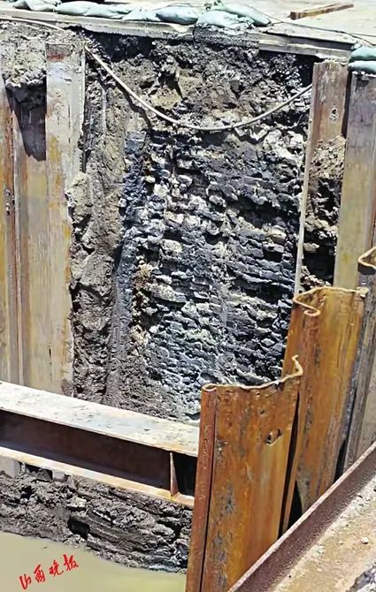 太原市新建路改造工程中发现古城墙 太原市新建路改造工程中发现古城墙