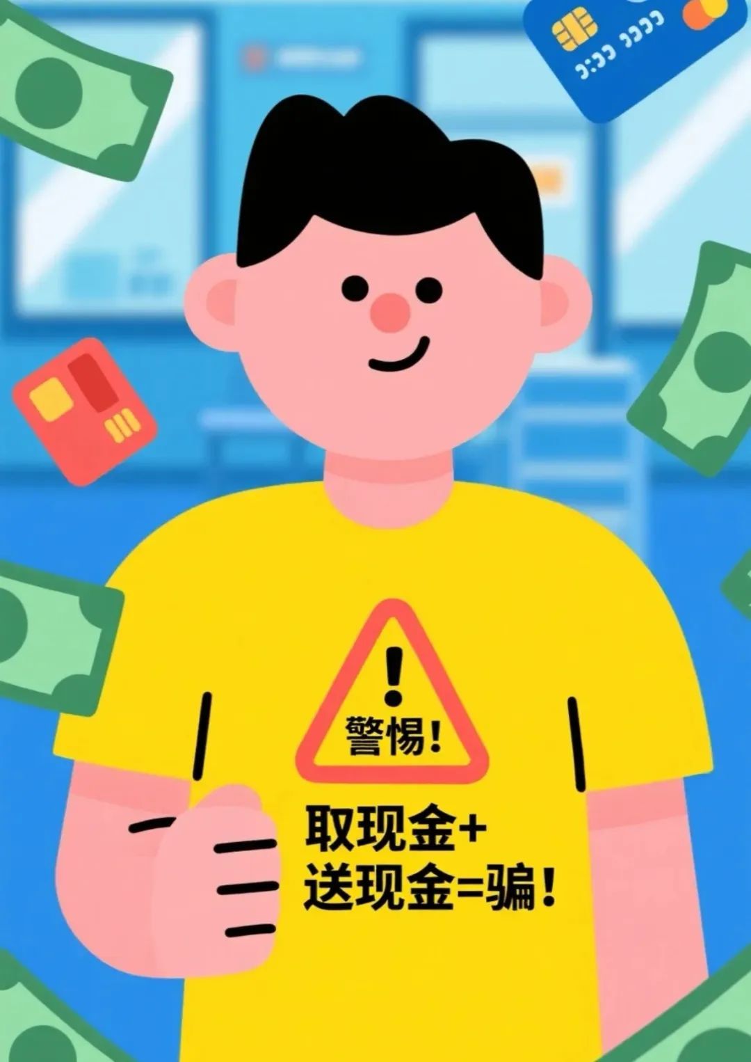 警惕！取现金+送现金=骗！