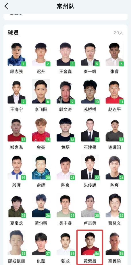 常州队“摇”来黄紫昌?他早就在球员名单中啦! 常州队“摇”来黄紫昌?他早就在球员名单中啦!