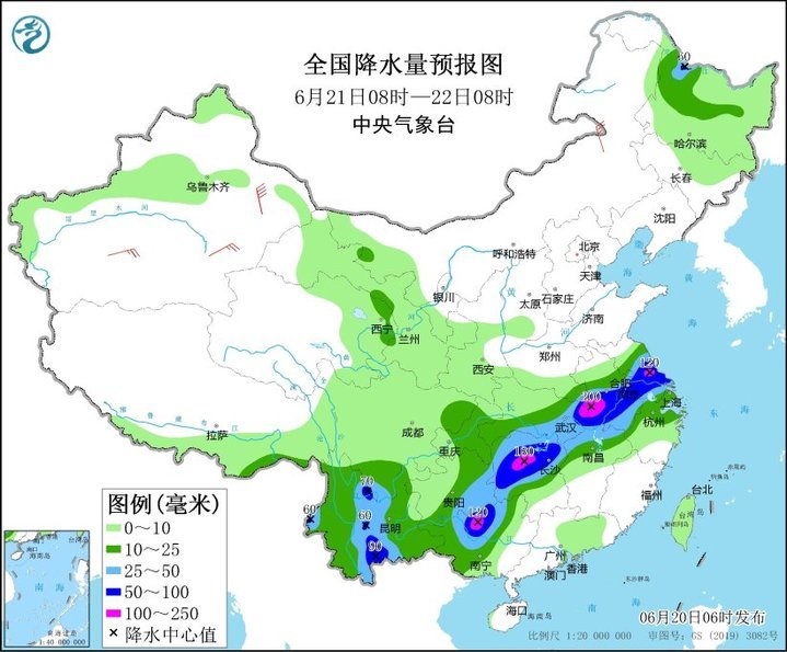 苏皖豫鄂湘等地有强降雨过程 东北地区多阵性降雨 苏皖豫鄂湘等地有强降雨过程 东北地区多阵性降雨