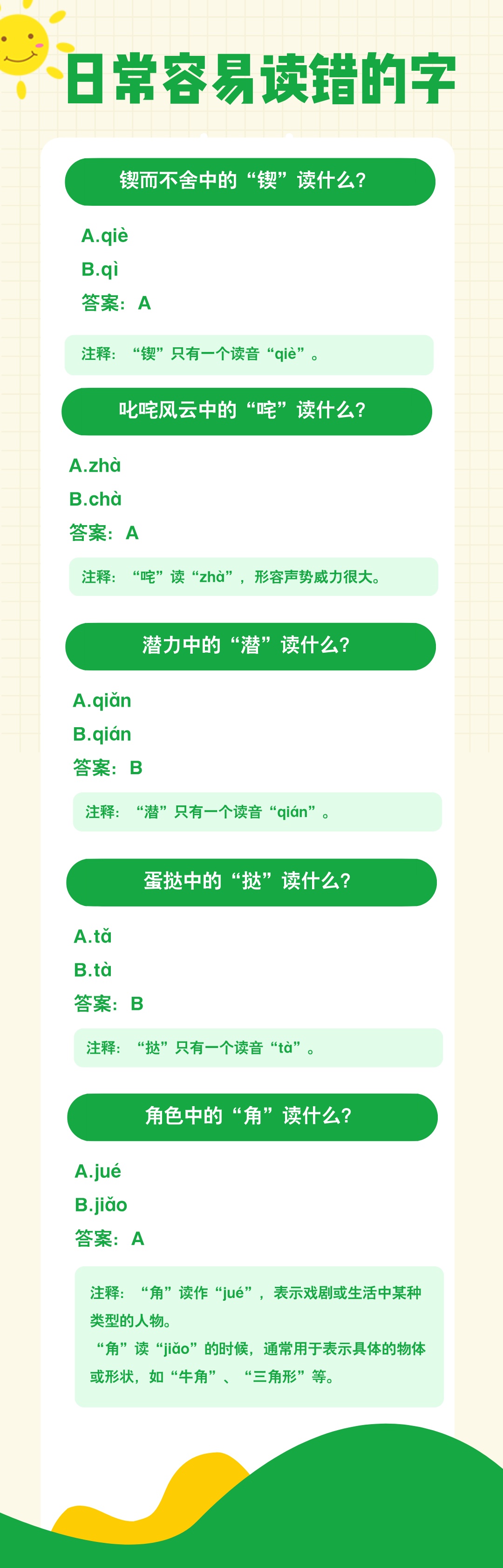“一qí红尘妃子笑”“蛋tà”……这些字你都读对了吗? “一qí红尘妃子笑”“蛋tà”……这些字你都读对了吗?
