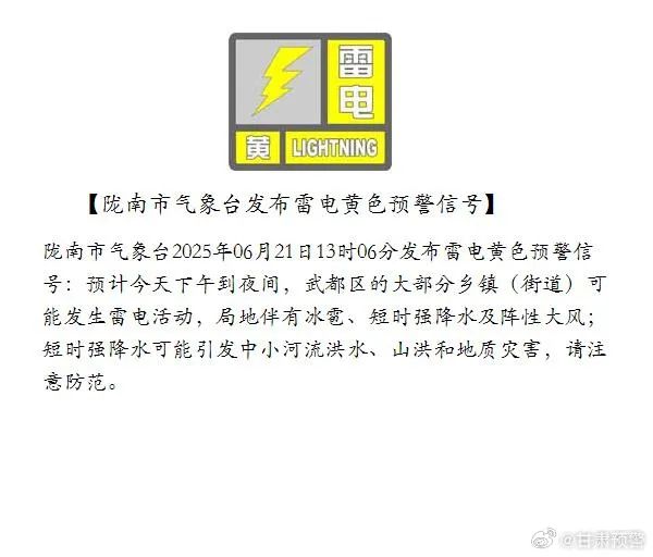 雷雨大风、短时强降水、冰雹预警!涉及甘肃多个地区 雷雨大风、短时强降水、冰雹预警!涉及甘肃多个地区