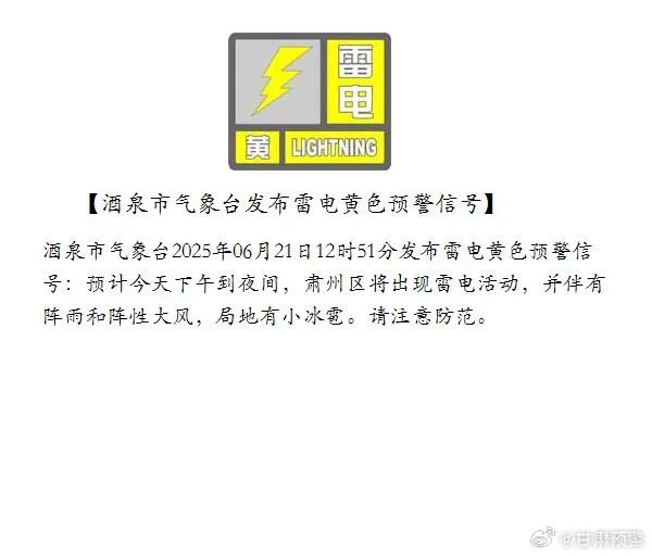 雷雨大风、短时强降水、冰雹预警!涉及甘肃多个地区 雷雨大风、短时强降水、冰雹预警!涉及甘肃多个地区