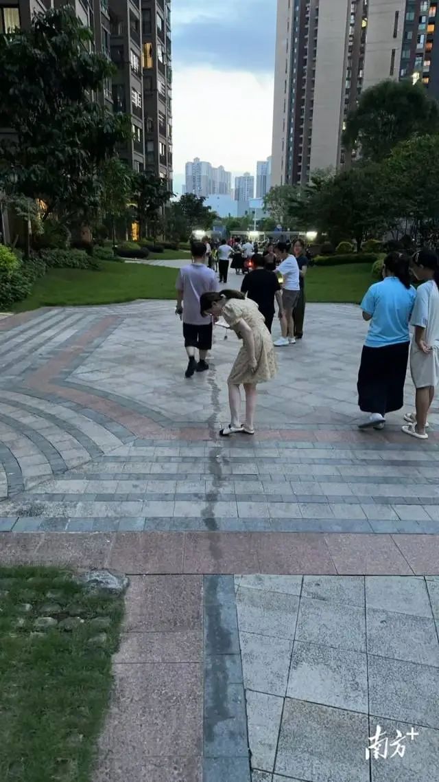 网上疯传,广东清远一小区路面受地震影响开裂?辟谣:路面断纹实为水渍 网上疯传,广东清远一小区路面受地震影响开裂?辟谣:路面断纹实为水渍
