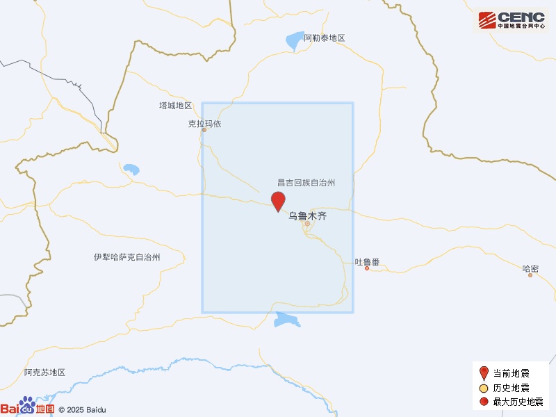 新疆昌吉州呼图壁县发生3.4级地震,震源深度15千米 新疆昌吉州呼图壁县发生3.4级地震,震源深度15千米