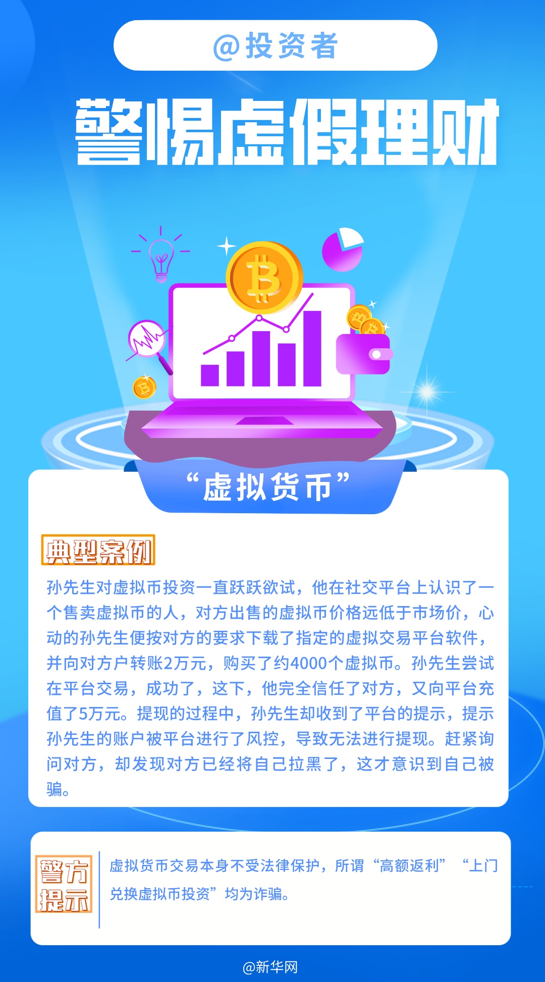 @投资者 警惕虚假理财 @投资者 警惕虚假理财