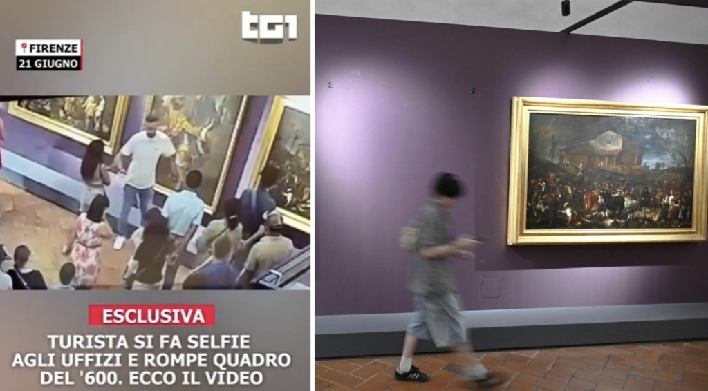 游客打卡没站稳致名画受损,乌菲齐美术馆:将限制自拍 游客打卡没站稳致名画受损,乌菲齐美术馆:将限制自拍