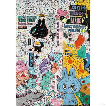 拍卖又创纪录Labubu画作140万成交