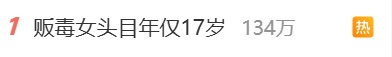 17岁王某婷（外号“小丫头”），为贩毒团伙主要头目