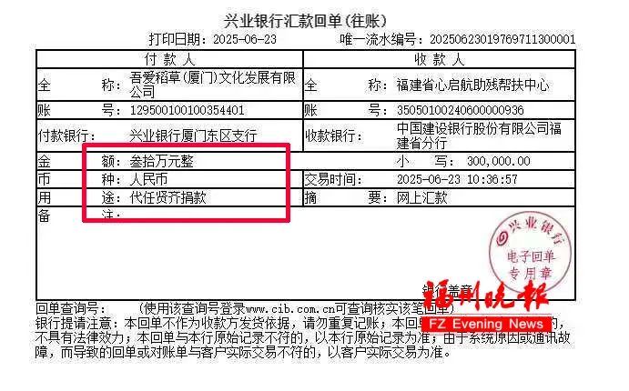 任贤齐捐款30万元,给福州这家店! 任贤齐捐款30万元,给福州这家店!