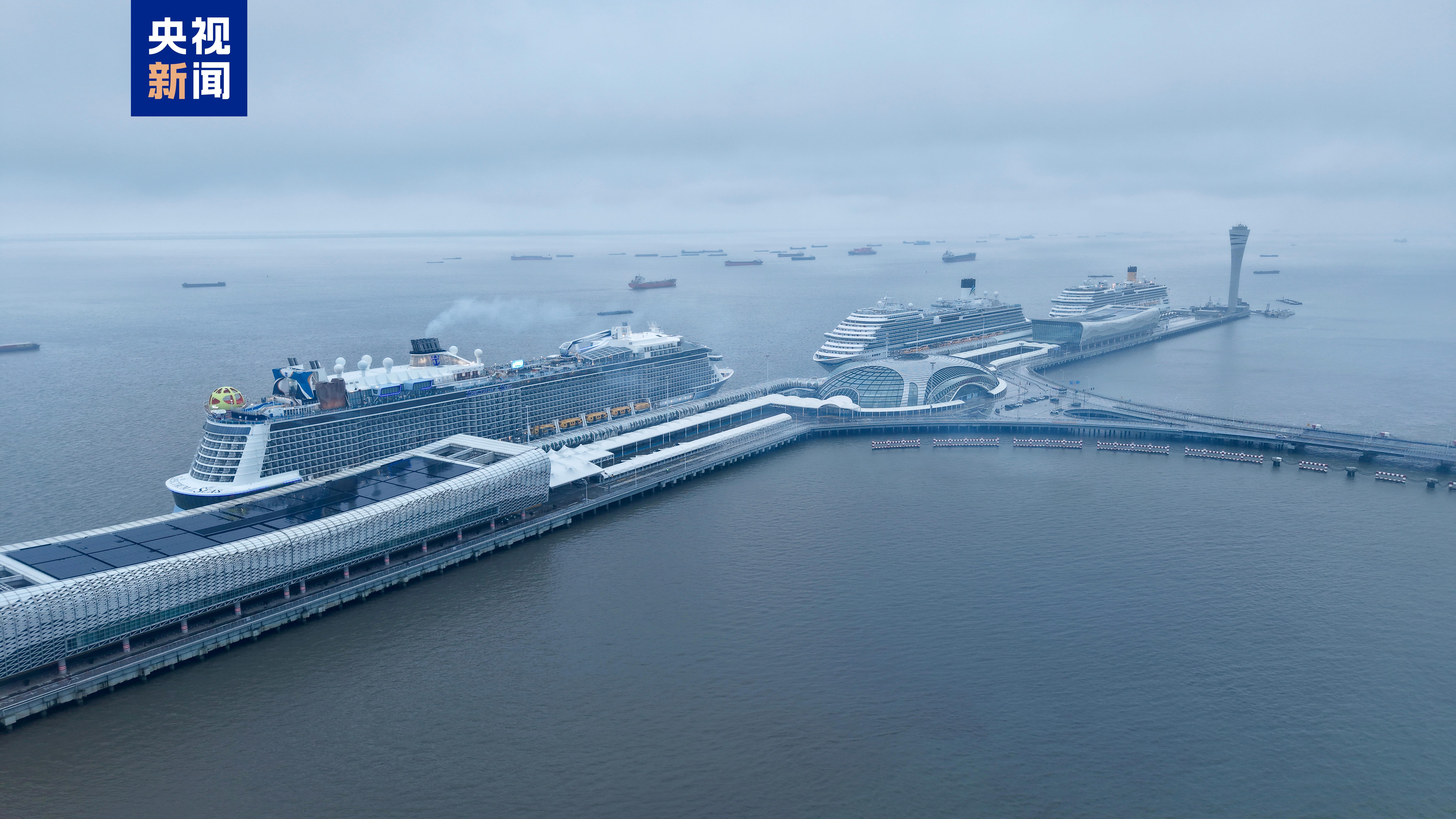 三大邮轮同时靠港场面壮观 暑期市场火热开启