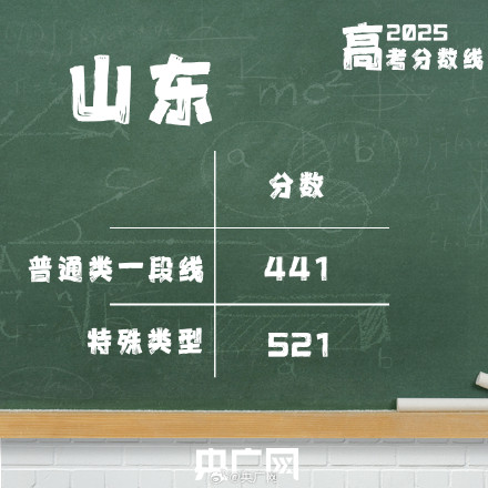 2025山东高考分数线出炉