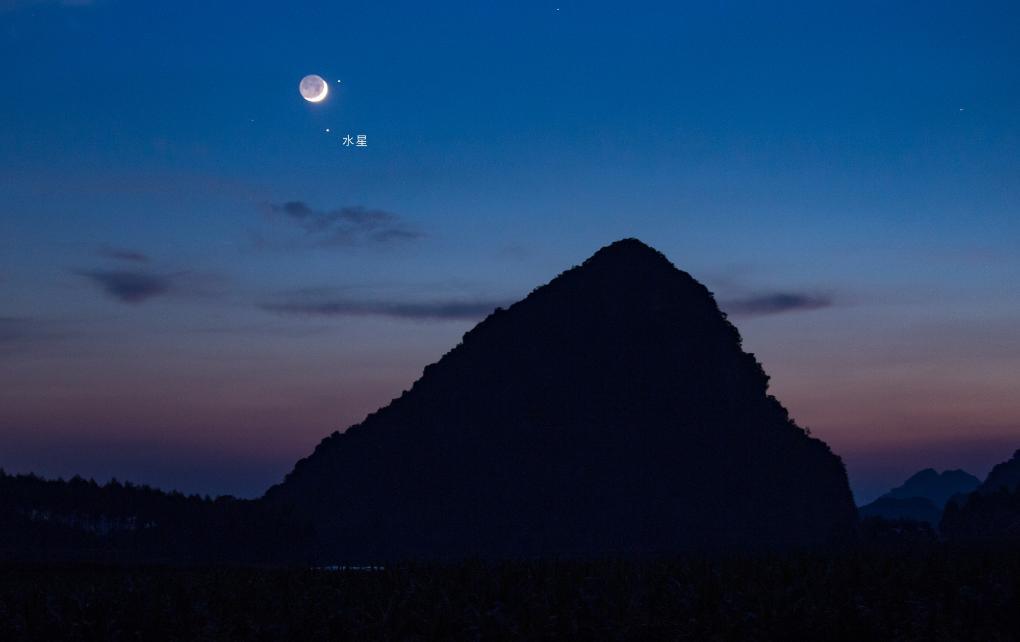 限时观测!6月27日日落后水星伴月 限时观测!6月27日日落后水星伴月